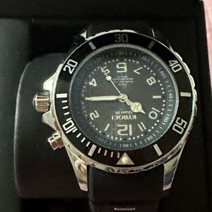 Kyboe ! Black waterproof unisex big face watch NEW